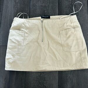 White Fox Cream mini skirt
